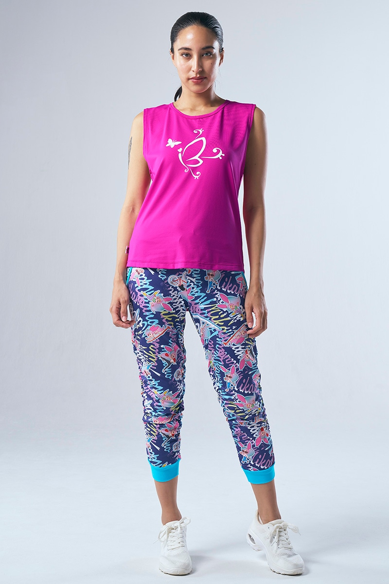 フィットネスウェア | サイドギャザーコンパクトギャングスターパンツ