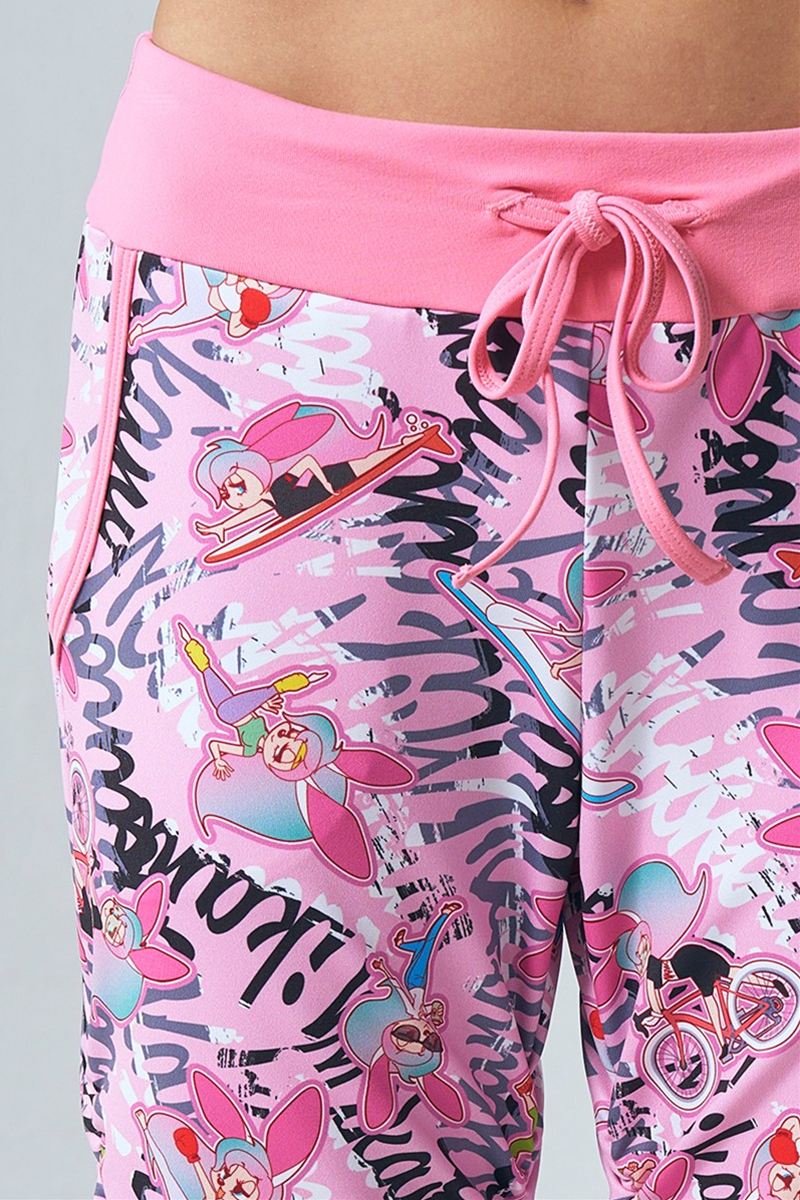 サイドギャザーコンパクトギャングスターパンツ＊アクティブバニーピンク 【フリー】 [Vol.71 71174-237-8318] 定価\13,200（税込）