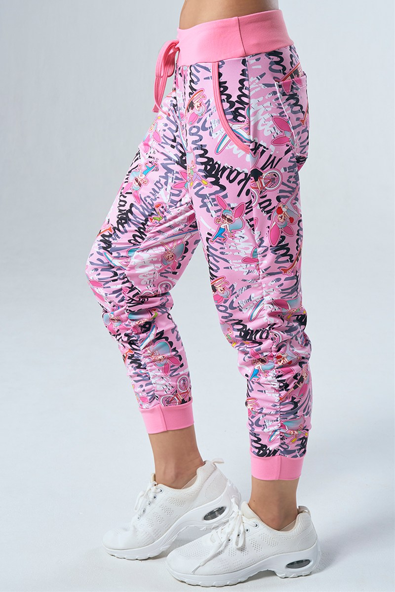 サイドギャザーコンパクトギャングスターパンツ＊アクティブバニーピンク 【フリー】 [Vol.71 71174-237-8318] 定価\13,200（税込）