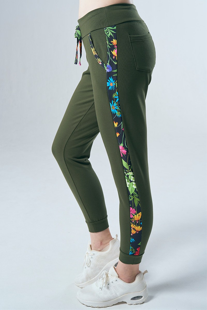 サイド切替ロングギャングスターパンツ＊アーミーグリーン 【フリー】 [Vol.71 71181-237-8455] 定価\12,100（税込）