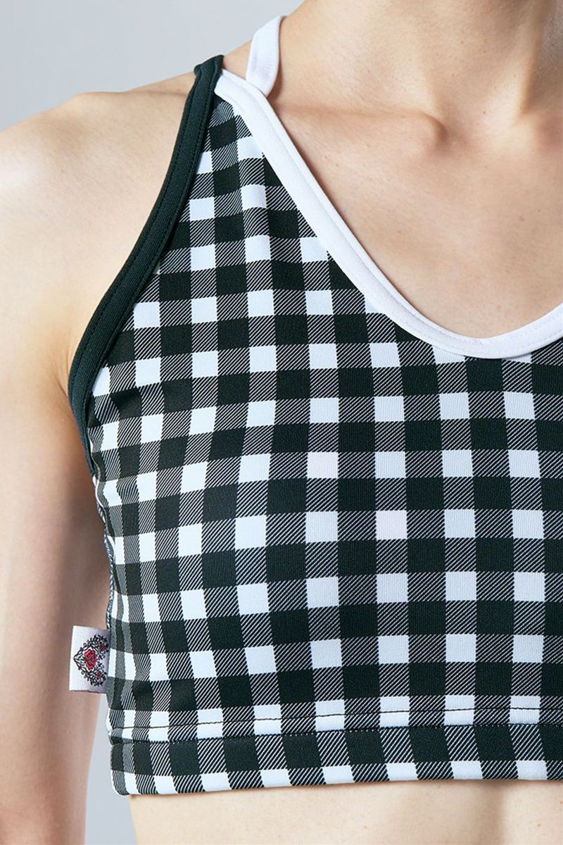 Uネックショートトップス＊ギンガムホワイト 【フリー】 [Vol.71 71400-237-8882] 定価\7,700（税込）