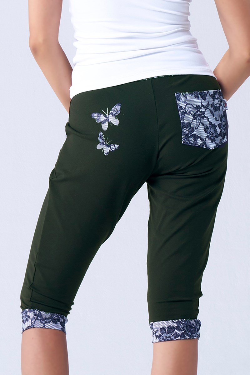 ジョガーパンツ＊ブラック/レースブラック 【フリー】