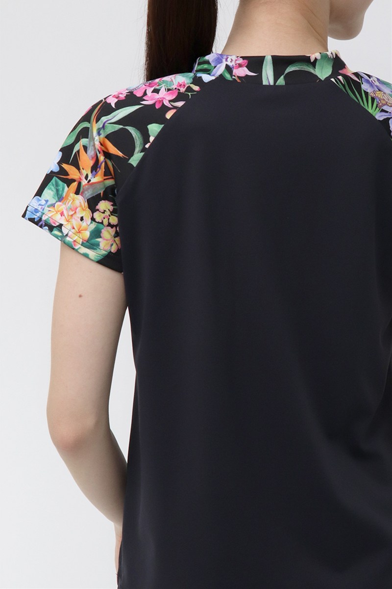 袖切替エアリーTシャツ＊ブラック 【フリー】 [Vol.72 72710-611-0314] 定価￥9,350（税込）