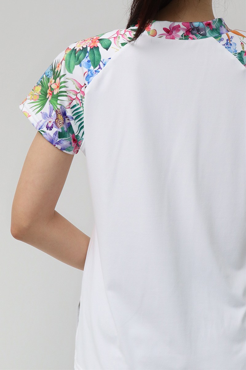 袖切替エアリーTシャツ＊ホワイト 【フリー】 [Vol.72 72710-611-0321] 定価￥9,350（税込）