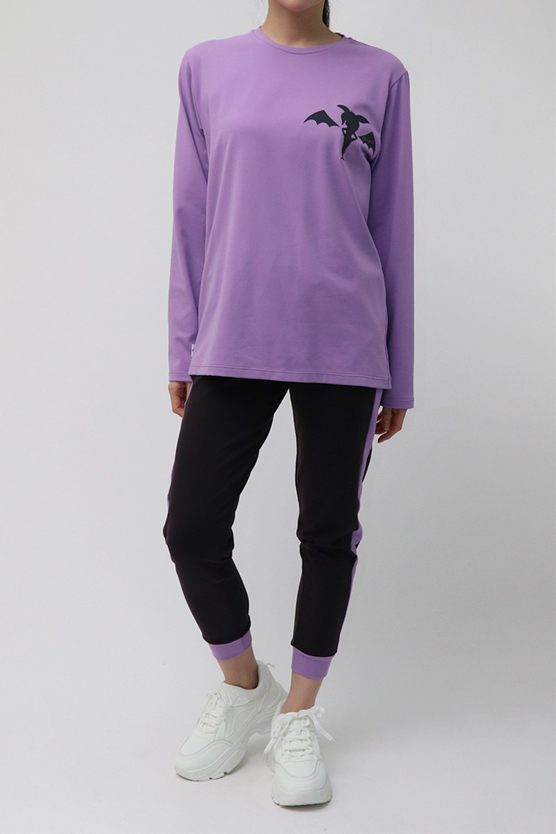 フィットネスウェア | ロングスリーブユニセックスTシャツ(スタッズ付