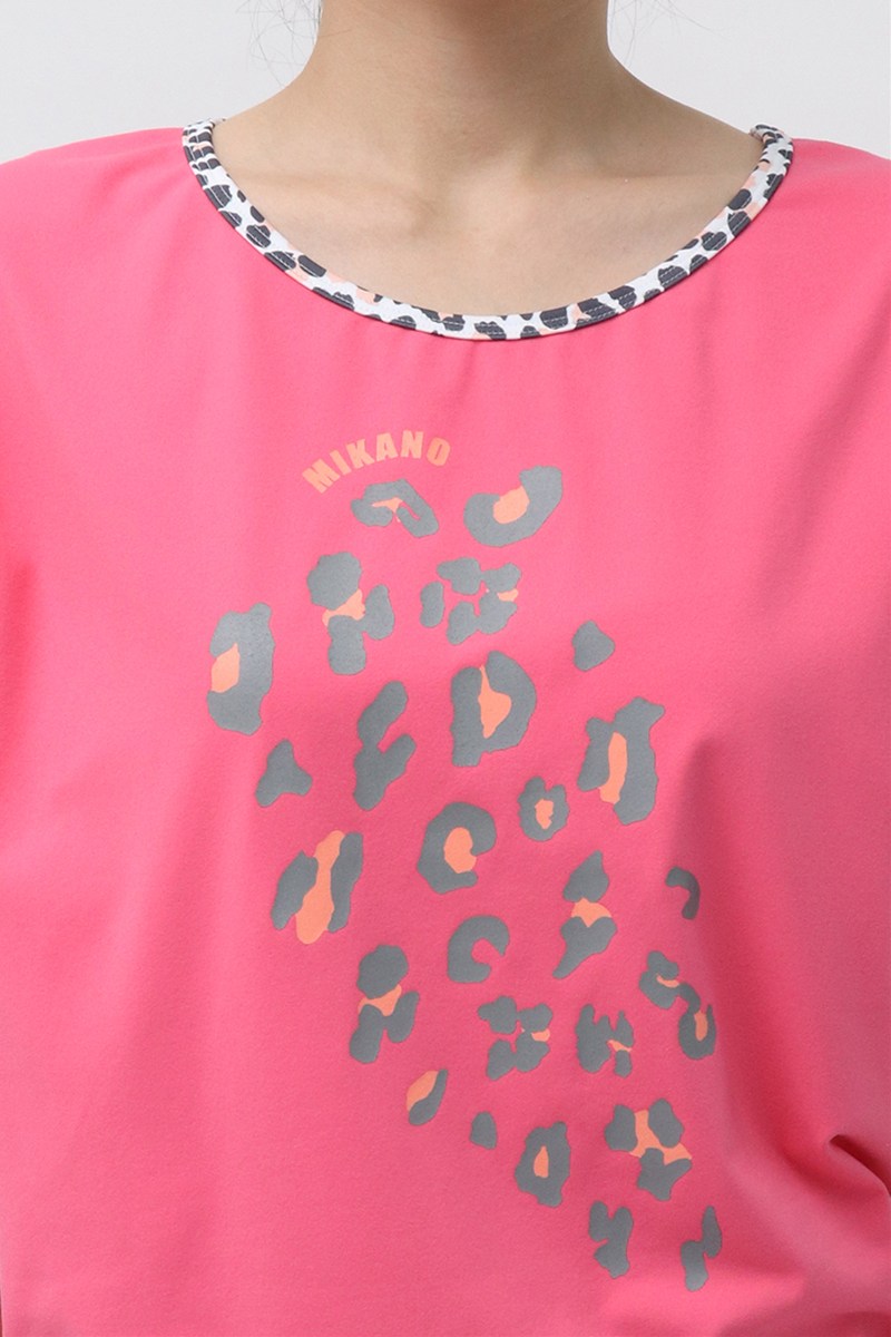 フィットネスウェア | バックデザインエアリーTシャツ＊フラミンゴ