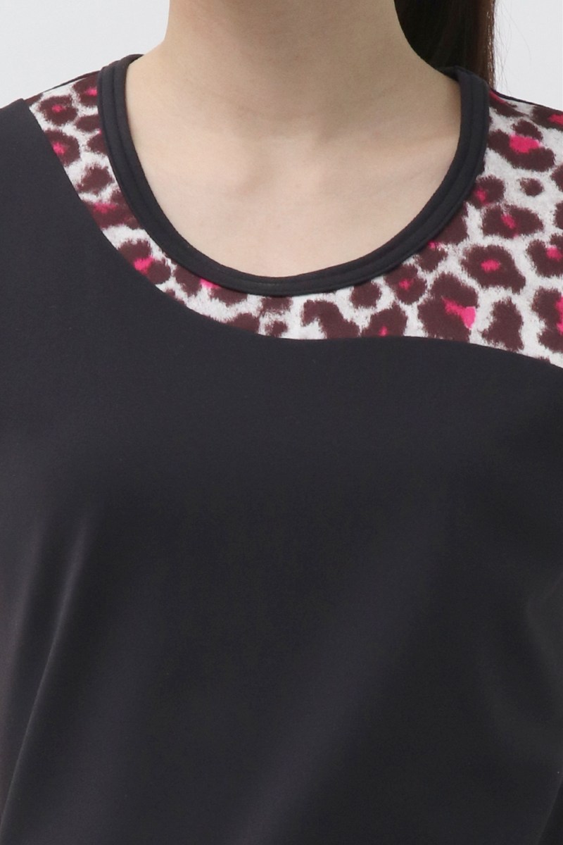 フロント切替ベーシックTシャツ＊ブラック 【フリー】 [Vol.72 72706-611-0383] 定価￥8,800（税込）