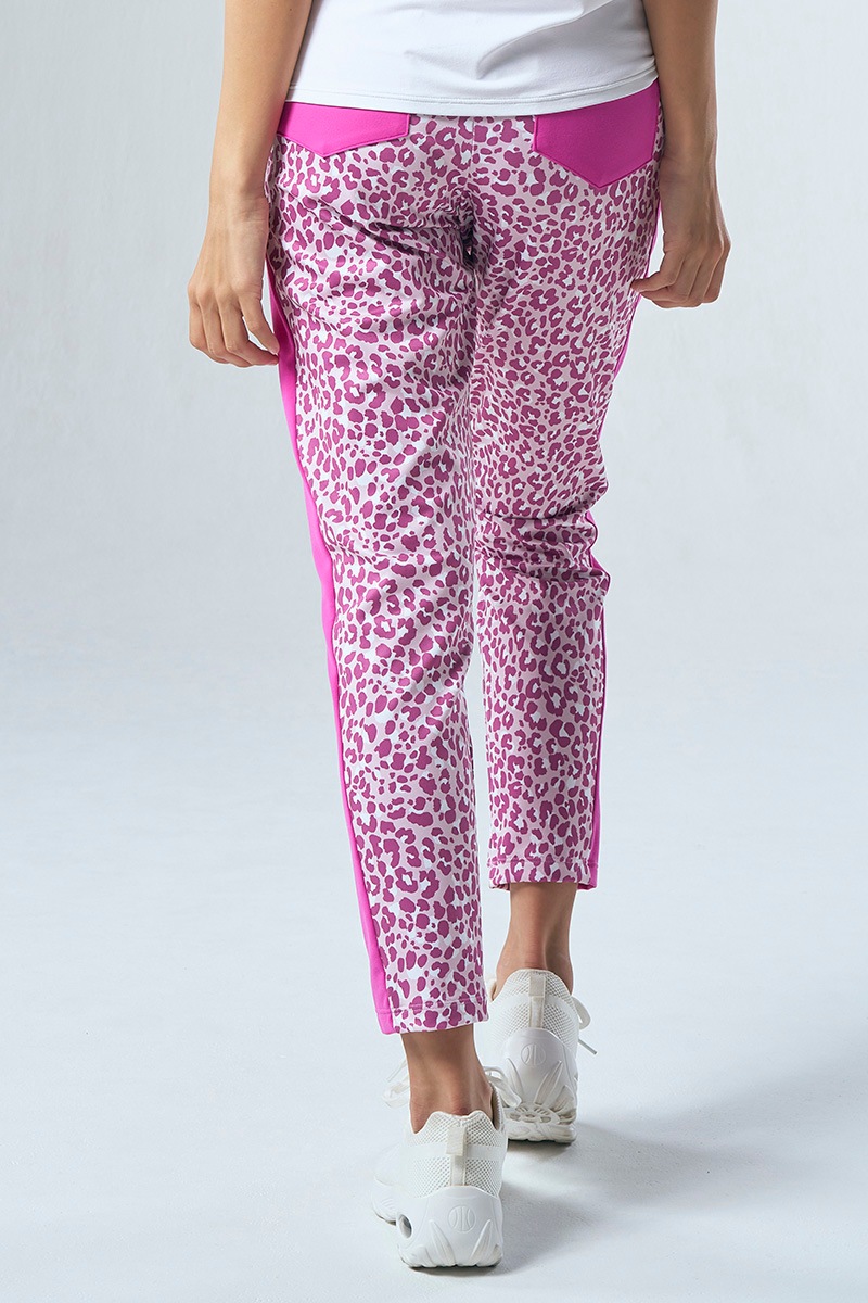 サイド切替ロングジョガーパンツ＊ローズレパード 【フリー】 [Vol.71 71147-237-8097] 定価\13,200（税込）