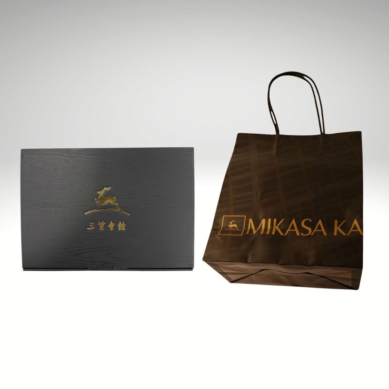 【ギフト用】三笠会館オリジナルギフトボックス［黒］+手提げ袋