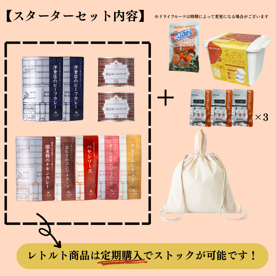 レストランの美味しいローリングストック【温め用容器付きスターターセット】