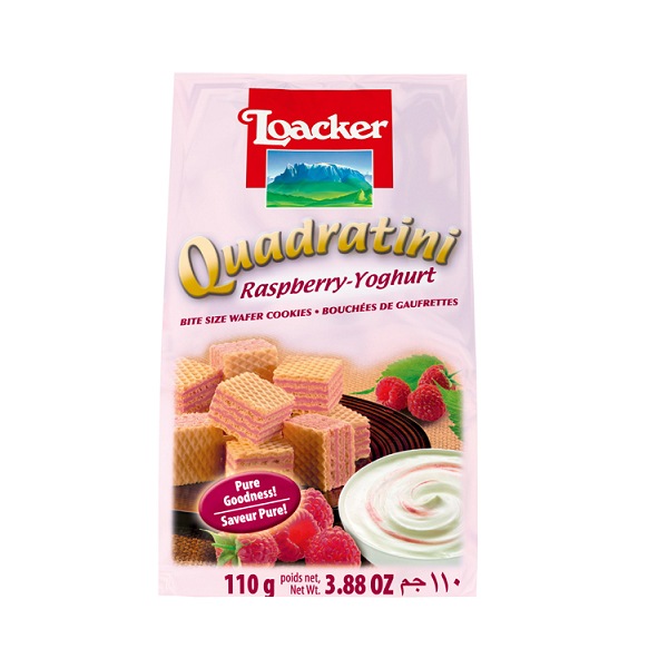 ロアカー　クワドラティーニ　ウエハース　ラズベリーヨーグルト　110g　12セット ロアカー クワドラティーニ ラズベリーヨーグルト 110g | 菓子・ケーキ