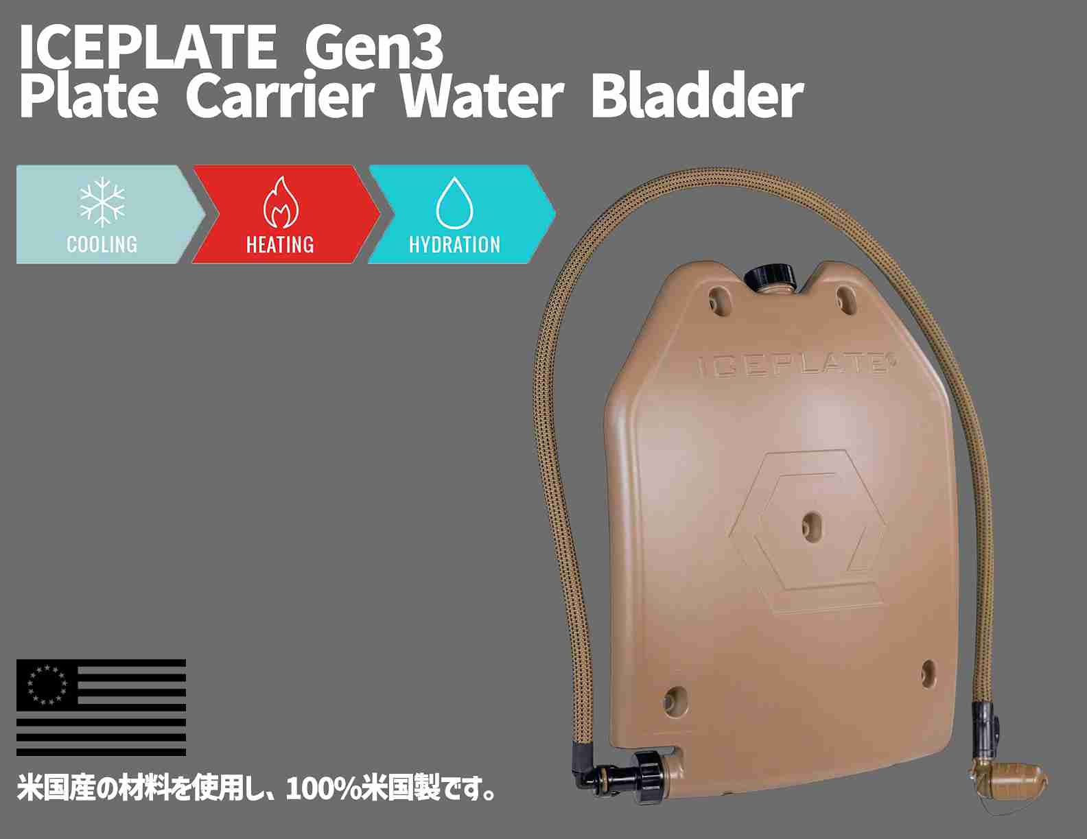 ICEPLATE Gen 3 Plate Carrier Water Bladder �ϥ��ɥ졼����� �ƹ�Qore Performance �ƹ��ü�����Ǽ��