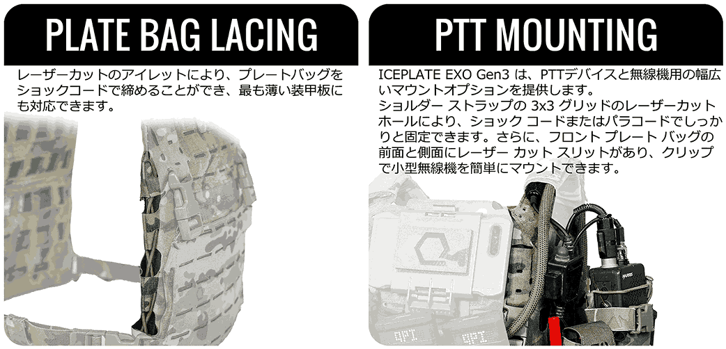 ICEPLATE EXO Gen 3 Ultralight Minimalist Plate Carrier - USMCA������ Ķ���̥ߥ˥ޥꥹ�� �ץ졼�� ����ꥢ  �ƹ�Qore Performance �ƹ��ü�����Ǽ��