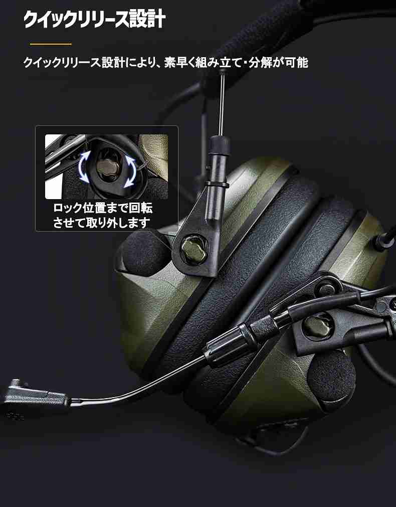 M33 MILPro Headset Tactical Communication & Hearing Protection �إåɥ��å� ����Ż��̿������İ���ݸ� ���䡼�ޥ� �Υ�������󥻥�� ��Ǽ�ʥ֥��ɡ�����������������Ź��