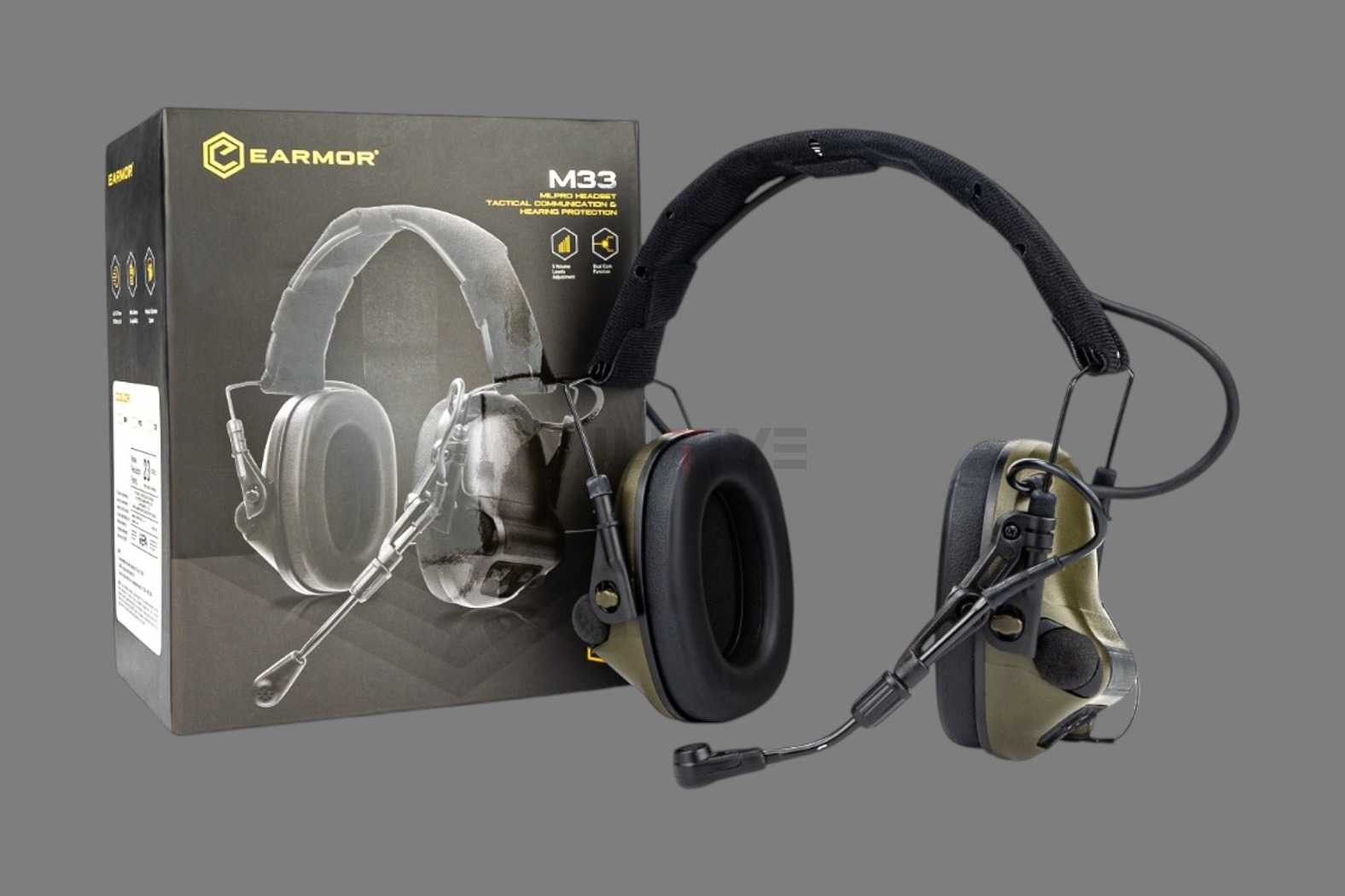 M33 MILPro Headset Tactical Communication & Hearing Protection �إåɥ��å� ����Ż��̿������İ���ݸ� ���䡼�ޥ� �Υ�������󥻥�� ��Ǽ�ʥ֥��ɡ�����������������Ź��