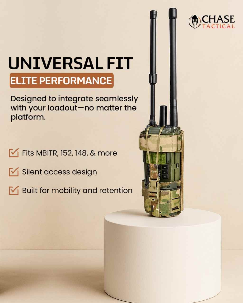 Enhanced Multi-Platform Radio Pouch �������ޥ���ץ�åȥե�����饸���ݡ��� ��ʪUS Mil-Spec IR���� Chase Tactical �ƹ��������Ǽ��