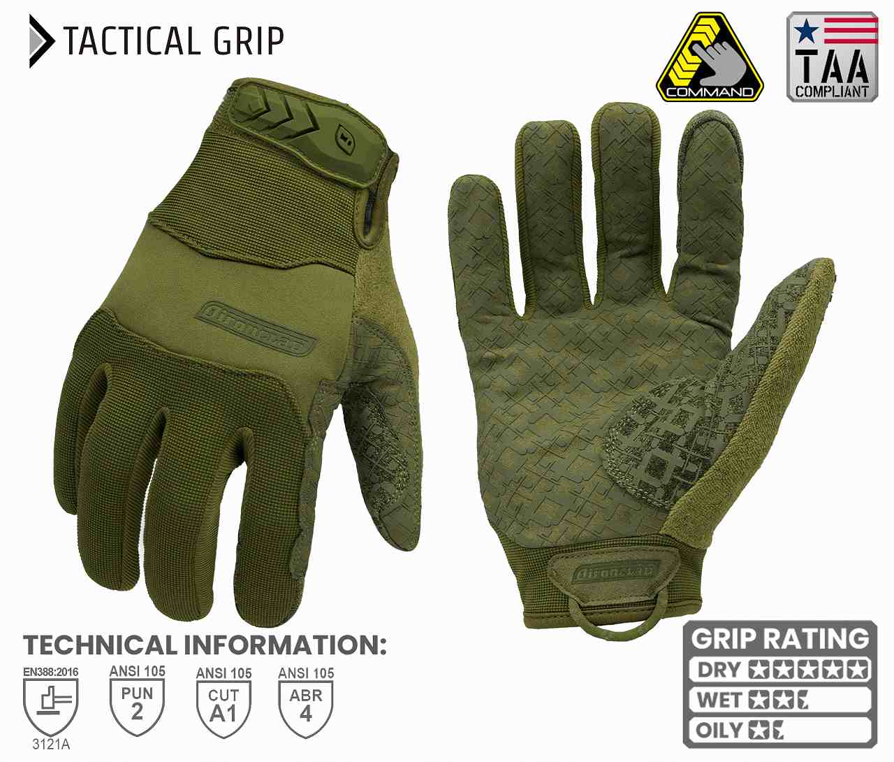 COMMAND TACTICAL GRIP / OD GREEN�����������ǥ����顼��