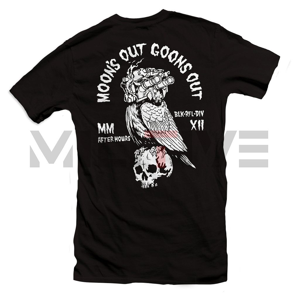 MOONS OUT BLK/WHT T����� �ƹ� Black Rifle Division ����������Ź