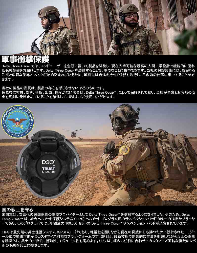 NIMBUS HELMET PAD SYSTEM ���ƹ�͢�е�§ EAR�о����ʡ� �ƹ� Delta Three Oscar ��ʪ �إ��åȥѥå� �Ʒ����ѥ֥���