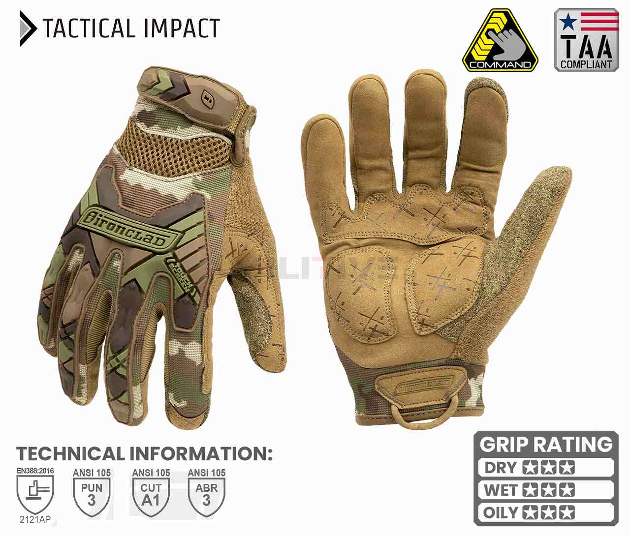 TACTICAL IMPACT COMMAND �����ƥ����륤��ѥ��� ��ꥹ��������Ѥ��߷פ��줿����ѥ��ȥ������֡�IRON CLAD���������ǥ����顼��