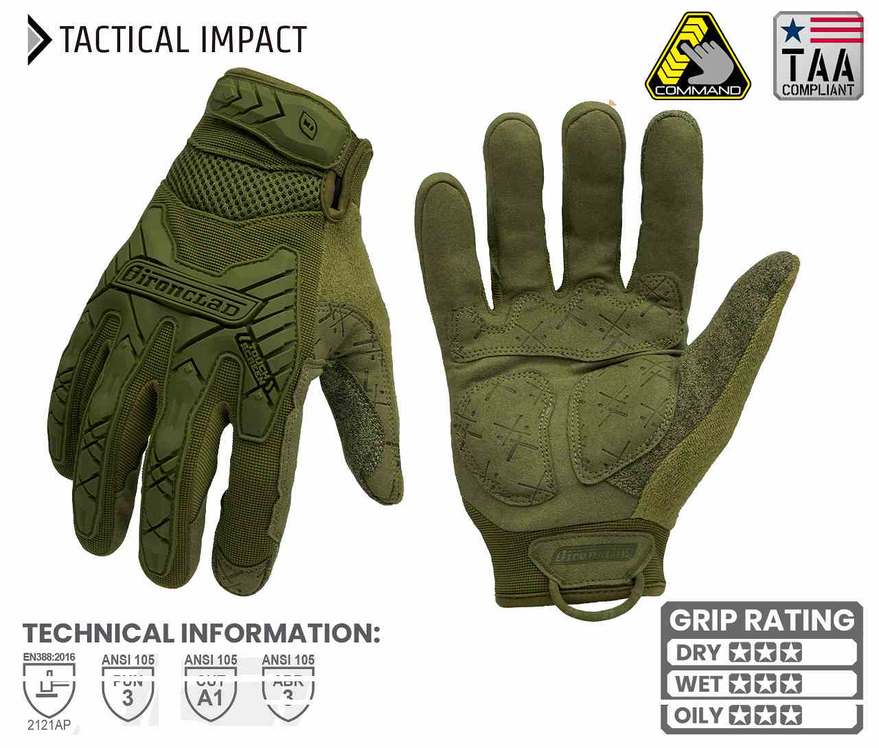COMMAND TACTICAL IMPACT / OD GREEN �����������ǥ����顼��