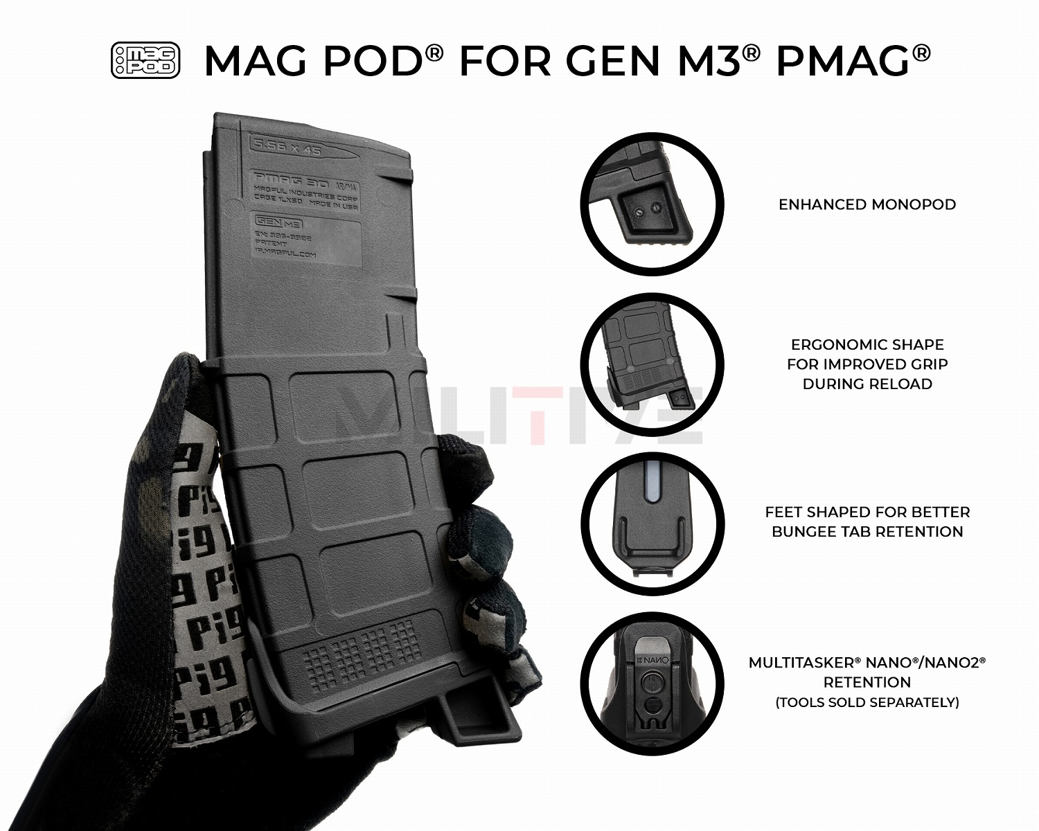 MAG POD GEN3 ���ĥ��å�(3-PACK) �ƹ� �ޥ��ݥå� �ޥ���ġ��� MULTITASKER ����������Ź