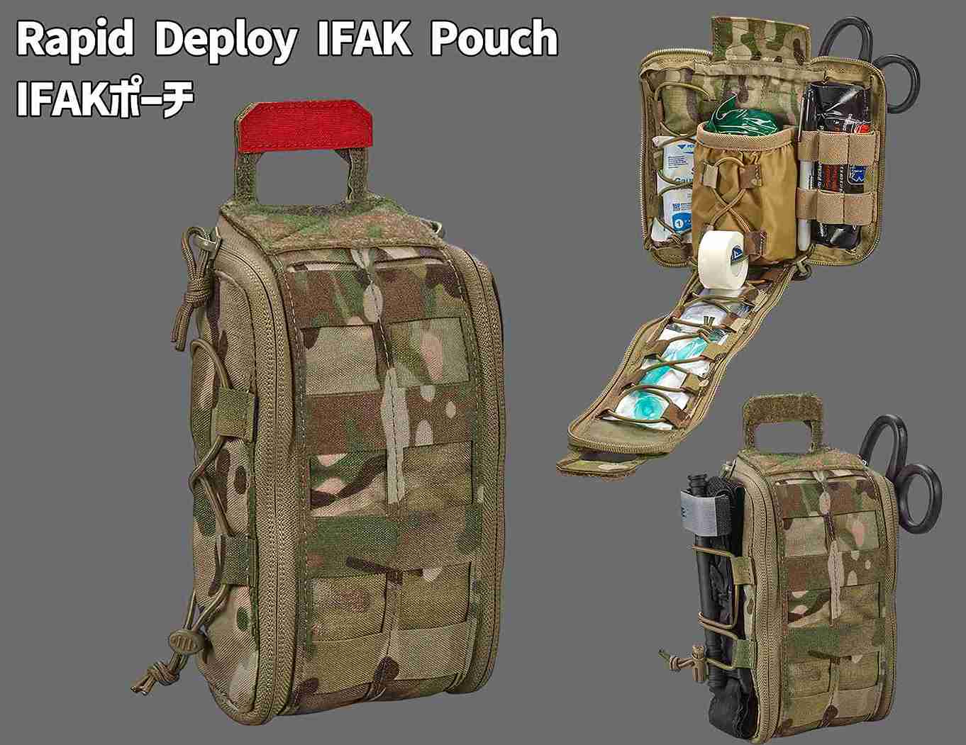 Rapid Deploy IFAK Pouch Chase Tactical / IFAK�ݡ��� ��ʪUS Mil-Spec IR�����Ѥߡ��ƹ��������Ǽ��
