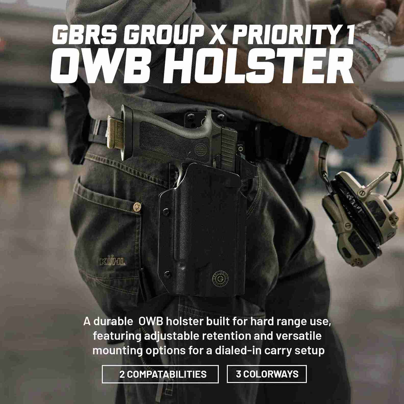 本物・米国製 GBRS Group x Priority 1 Holsters OWB Light Bearing
