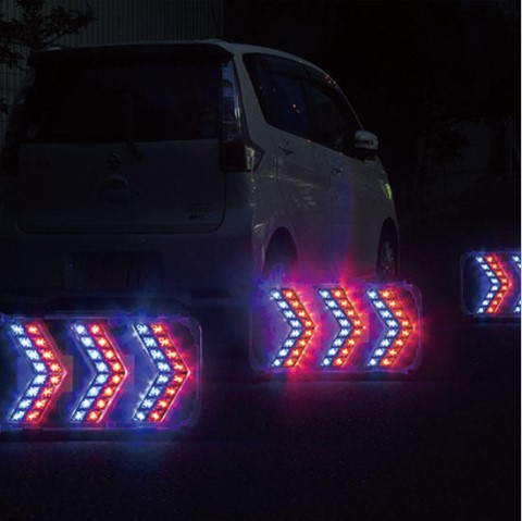 LEDシェブロンアロー 3連矢(赤青発光)