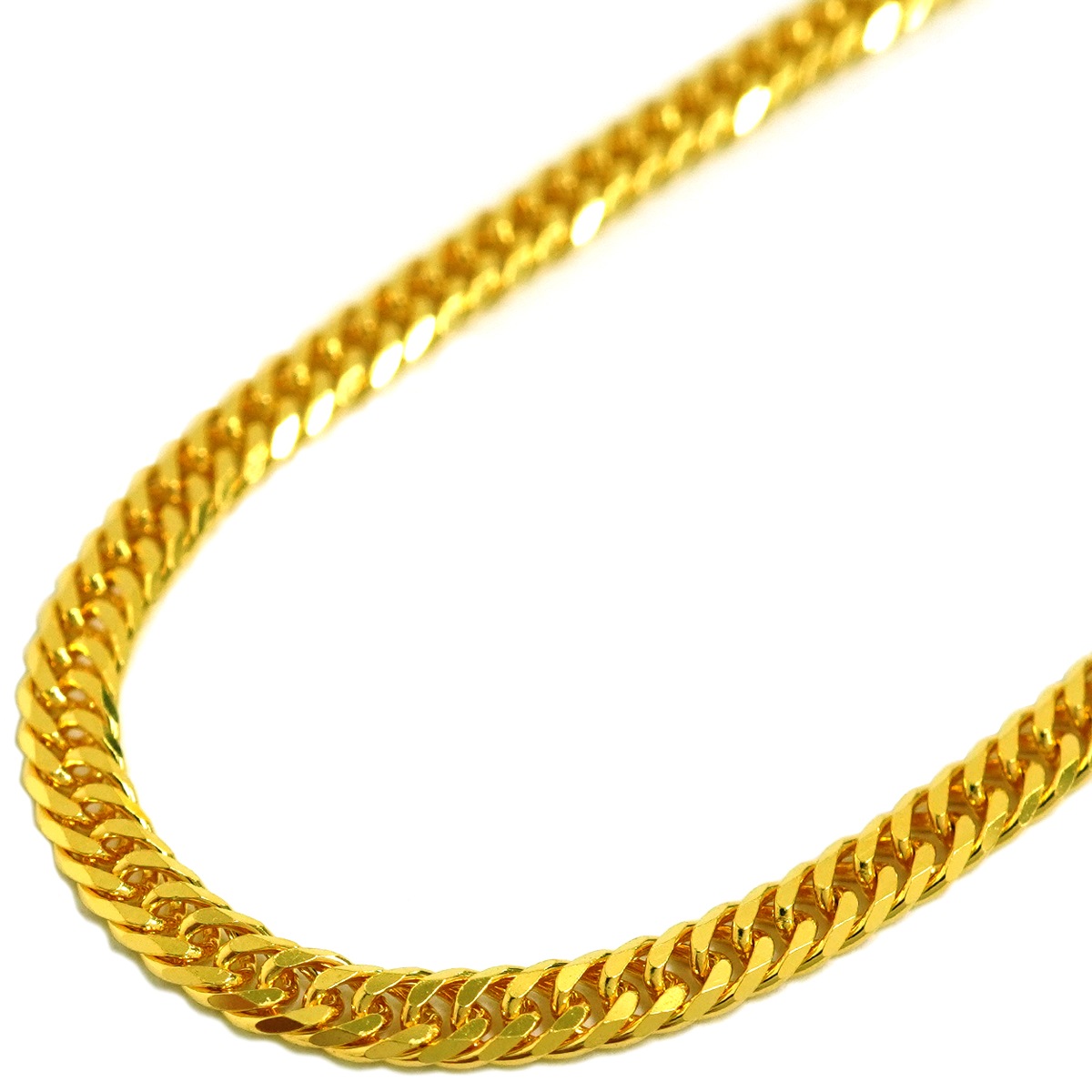 24K ネックレス 喜平 ネックレス 24金 純金 ダブル 6面 45cm 9g 幅2.3mm 造幣局検定