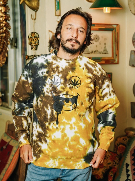 Tie-dye Crew NecK クルーネックスウェット『SMILE』