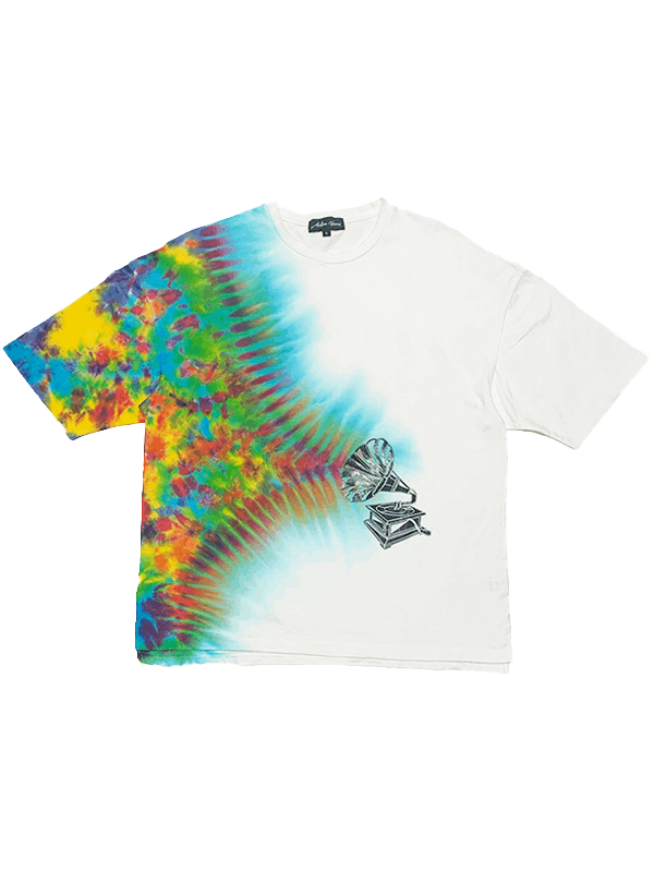 Tie-DyeラウンドネックオーバーサイズTシャツ