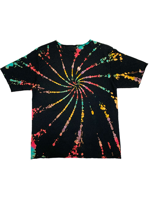 Tie-DyeカットオフTシャツ BLACK