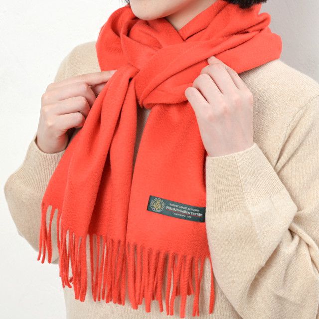 深喜　フカキ　カシミヤ　マフラー　レッド カシミヤ100％ ビッグストール | Muffler | FUKAKINET