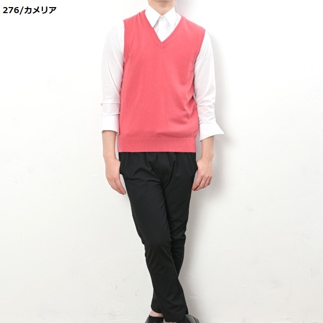 上質☆【ドゥロワー】カシミヤ　ニットベスト　ワインレッド 上質☆【ドゥロワー】カシミヤ ニットベスト ワインレッド