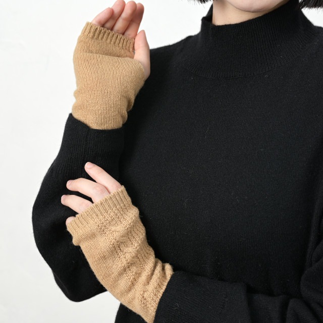 カシミヤレーヨン柄入りアームウォーマー | ファッション小物 | フカキ