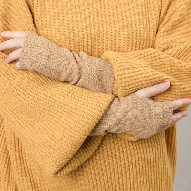 カシミヤレーヨン柄入りアームウォーマー | ファッション小物 | フカキ