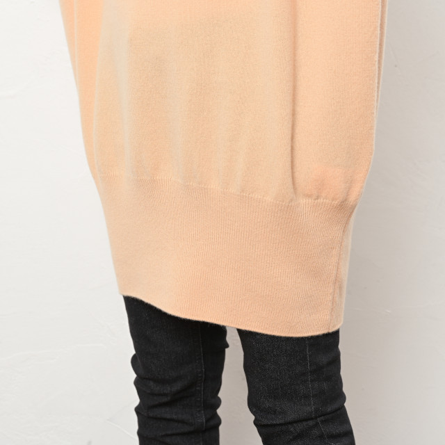 カシミヤ100％ロング丈オフタートル | レディースニット | フカキ