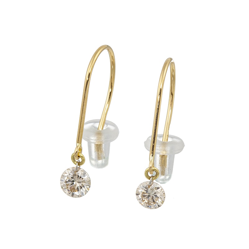 K18YG ブラウンダイヤモンド ピアス BRD 約0.40ct