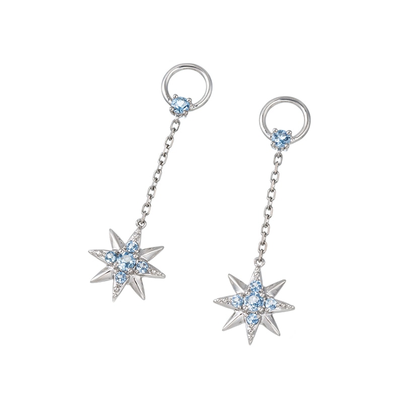 PT950 サンタマリアアフリカーナアクアマリン Star Princess チャーム AQ 約0.30ct