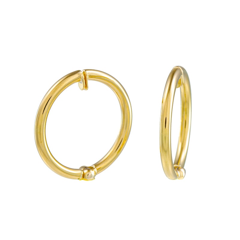 K18YG シームレスパイプ ピアリング 約1.6g