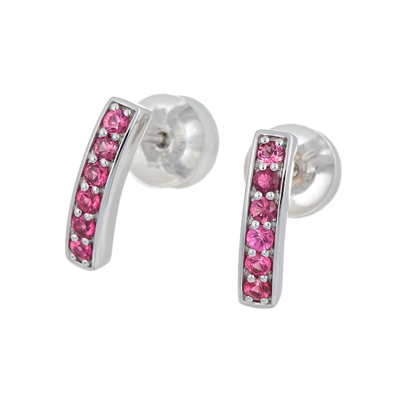 K18WG アヤナスピネル ピアス SP 約0.30ct