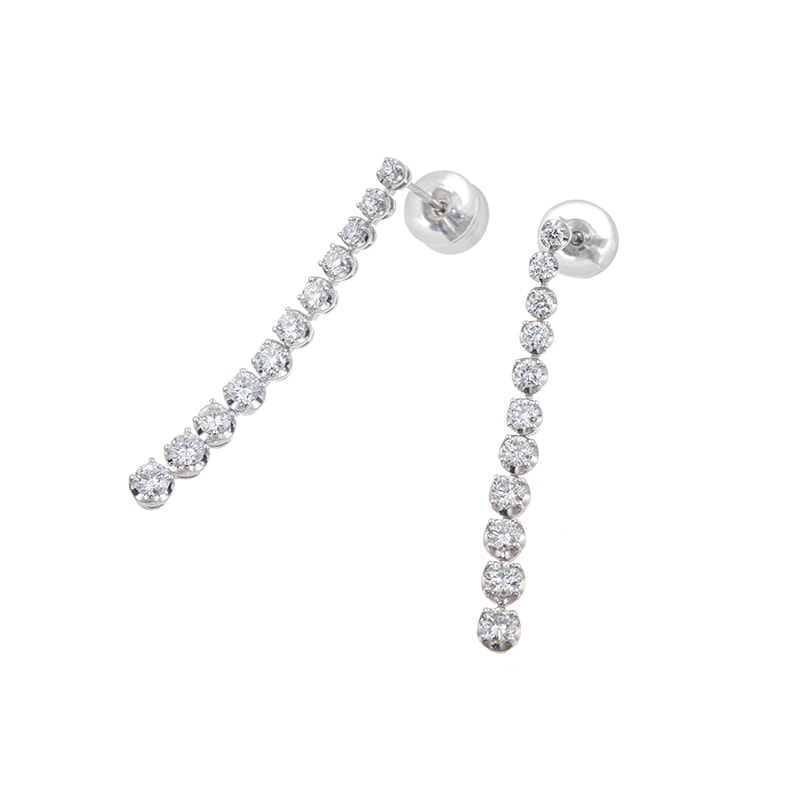 美品PT950ダイヤモンドのピアス1.00ct PT950 ダイヤモンド ピアス D 約1.00ct | ピアス | Mimibi