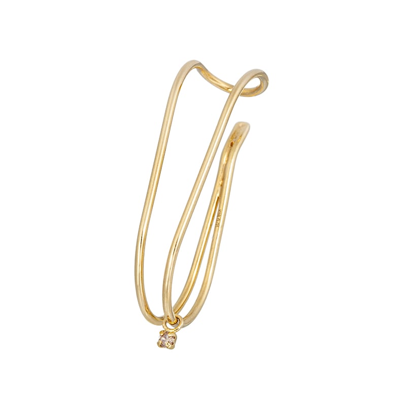 K18YG ブラウンダイヤモンド morning dew イヤーカフ BRD 約0.01ct