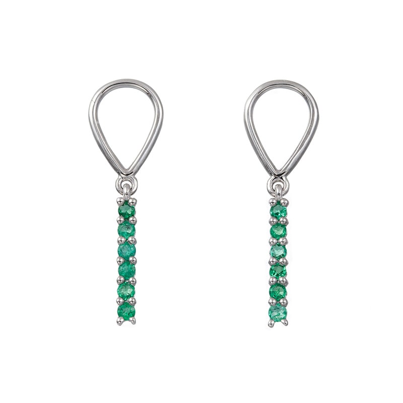 PT950 コロンビア産エメラルド チャーム EM 約0.12ct