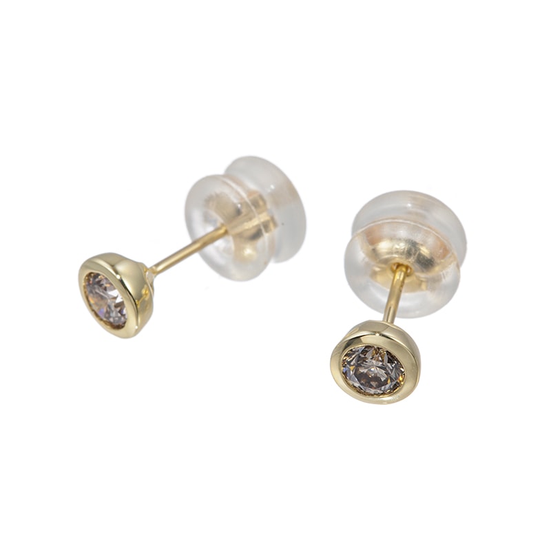 K18YG ブラウンダイヤモンド ピアス BRD 約0.36ct