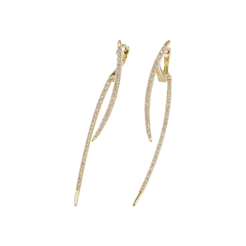 K18YG ブラウンダイヤモンド ピアス BRD 約0.50ct