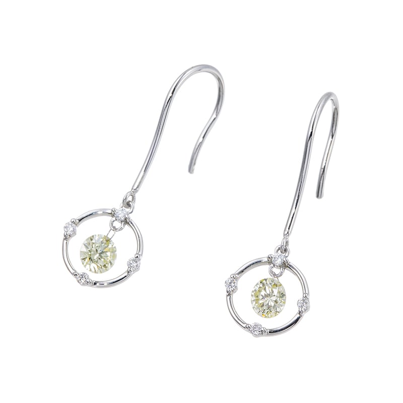 PT950 ダイヤモンド ピアス D 約0.40ct D 約0.06ct