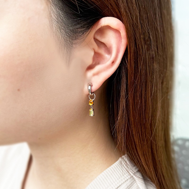 PT950 メキシコオパール チャーム OP 約1.10ct