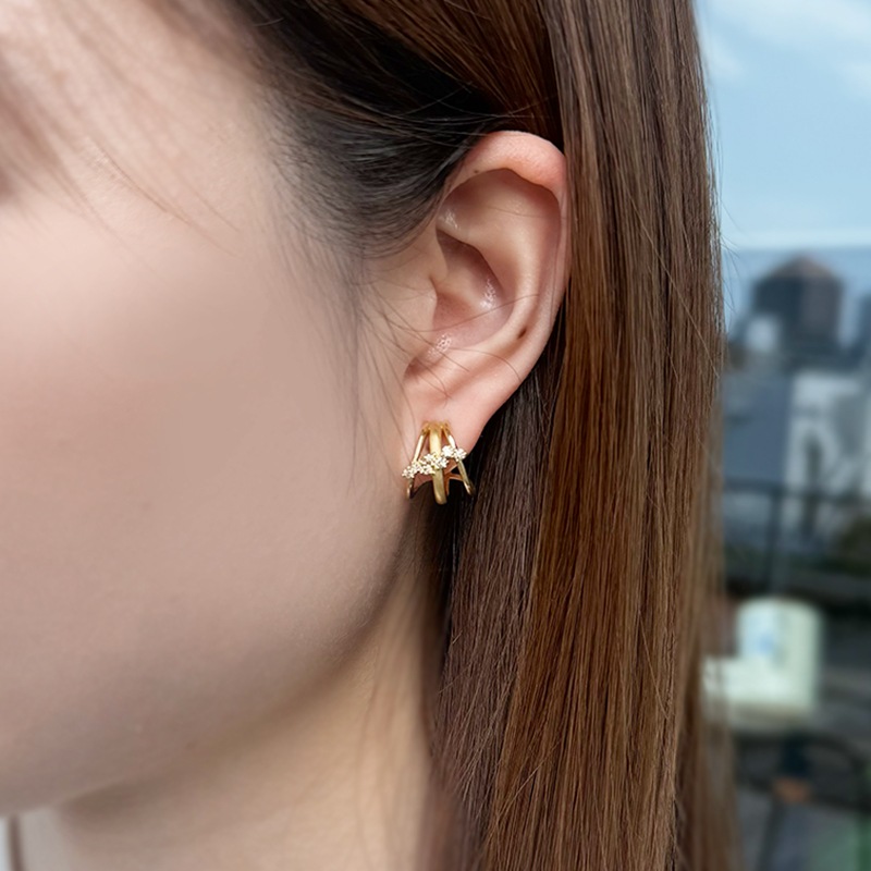 K18YG ブラウンダイヤモンド ピアリングシングルイヤーカフ BRD 約0.17ct